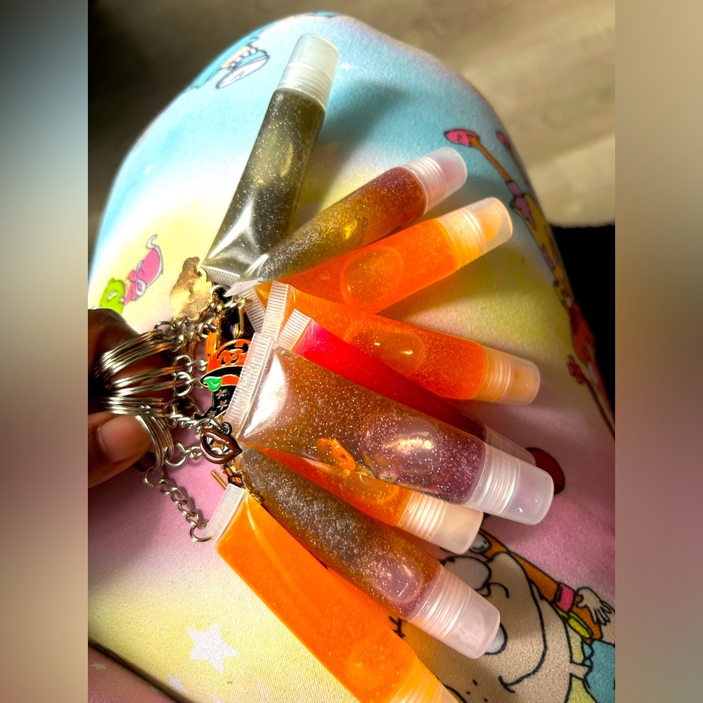 Handmade lipgloss keychains everything made by me